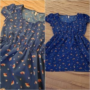 Adorable Royal Blue & Floral Dress